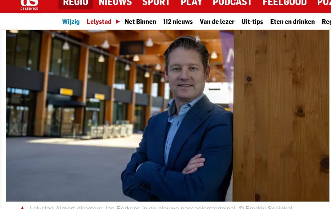 Nieuw interview in De Stentor: De directeur van Lelystad Airport over de toekomst van de vakantieluchthaven.