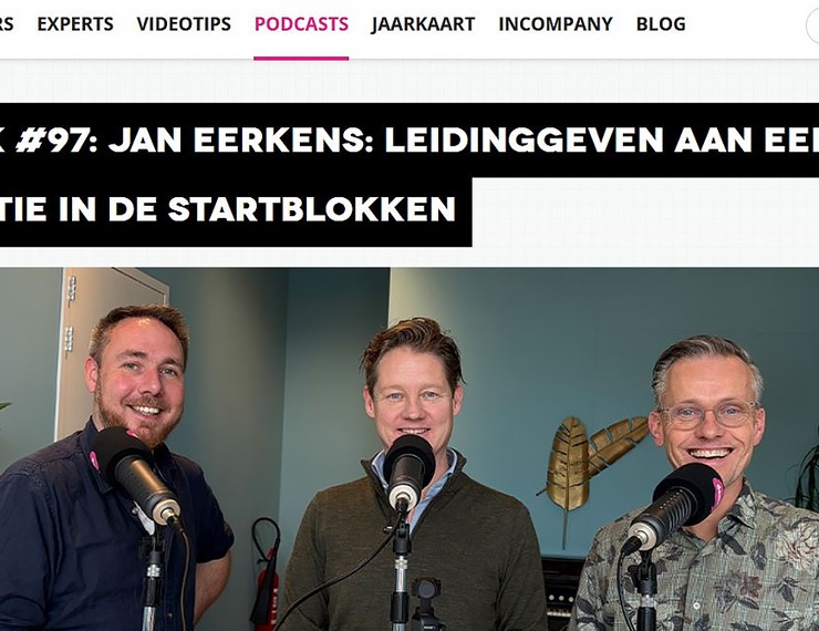 Podcast DenkTank met Jan Eerkens: leidinggeven aan een organisatie in de startblokken